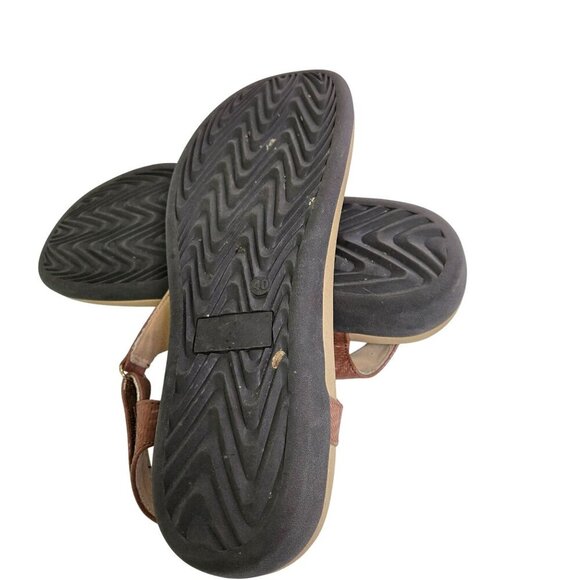 Utenag Arch Support Orthotic Adjustable Thong Sandals Faux Leather Size 40/9 - Picture 10 of 13